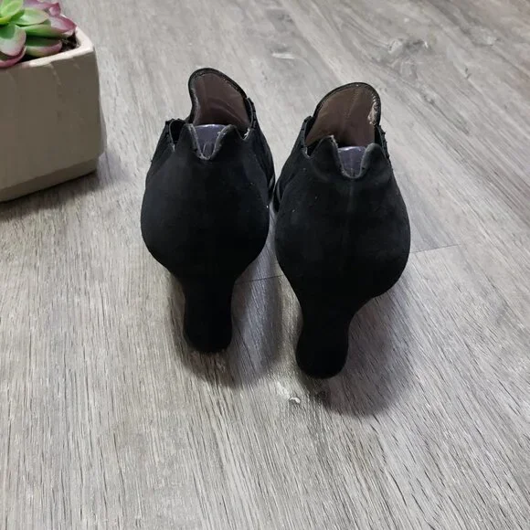 Ingledews * Vintage Black Suede Ankle Shoe Sz 7.5 - Picture 4 of 12